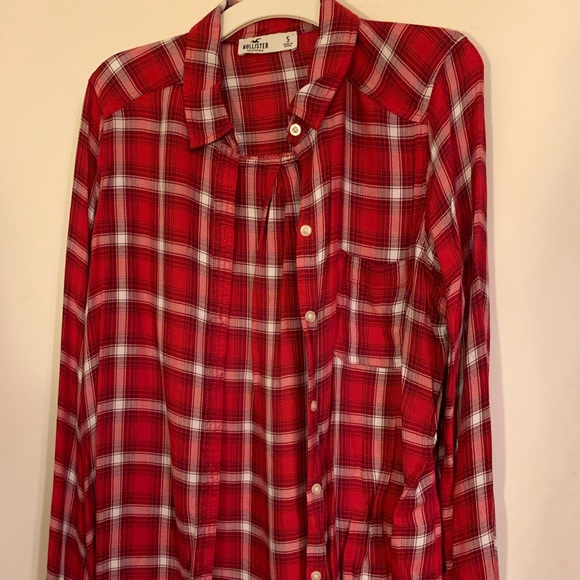 Red and white plaid flannel - Picture 1 of 2